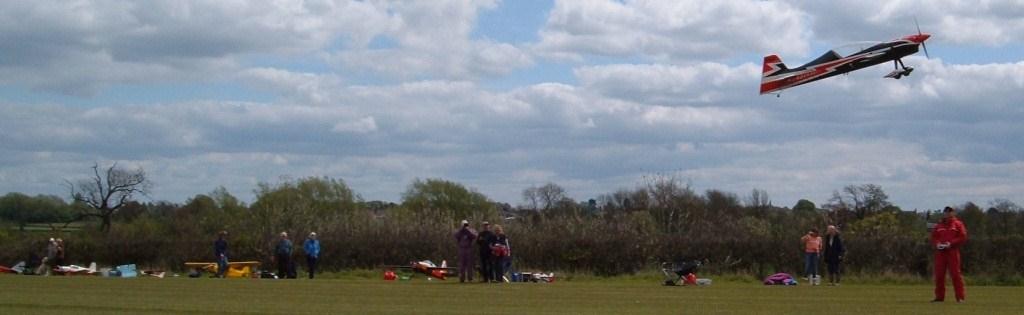 Large model aeroplane in flight
